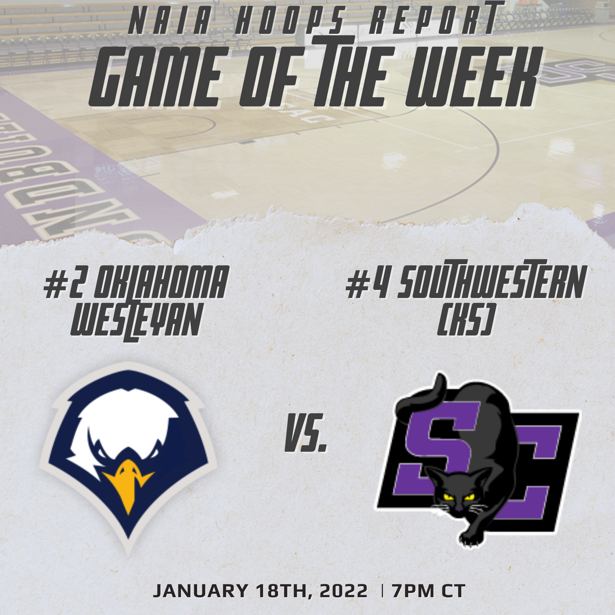 NAIA Hoops Report Game of the Week: No. 2 Oklahoma Wesleyan @ No. 4 Southwestern (KS)